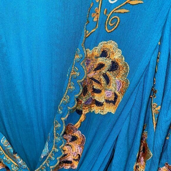 Free People Cora Turquoise Mini Dress - Picture 7 of 8